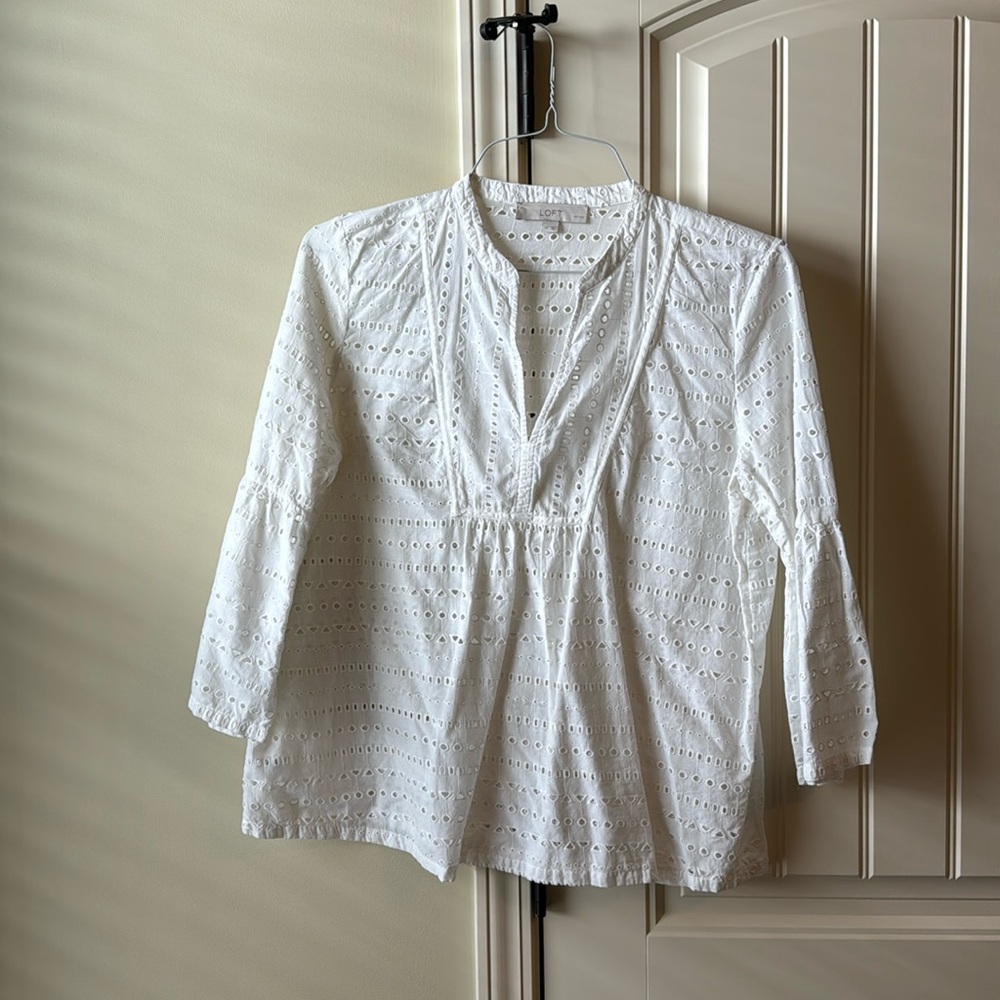 Loft shirt 3/4 length sleeves large petite